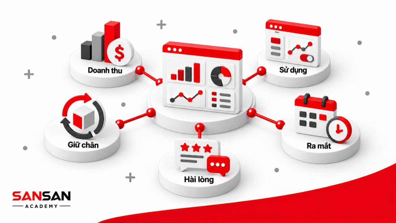Hệ chỉ số CPO gồm doanh thu sản phẩm, mức độ sử dụng, khả năng giữ chân, mức độ hài lòng và thời gian ra mắt sản phẩm.