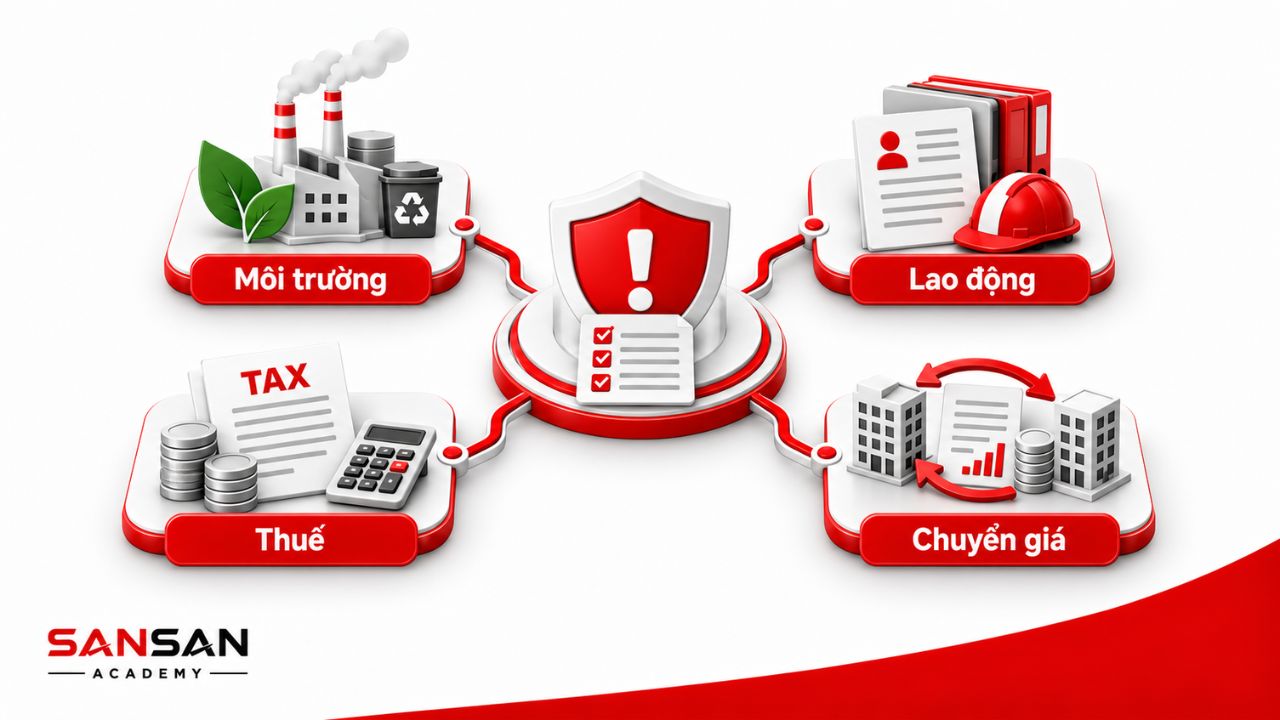 Bốn nhóm rủi ro FDI về môi trường, lao động, thuế và chuyển giá