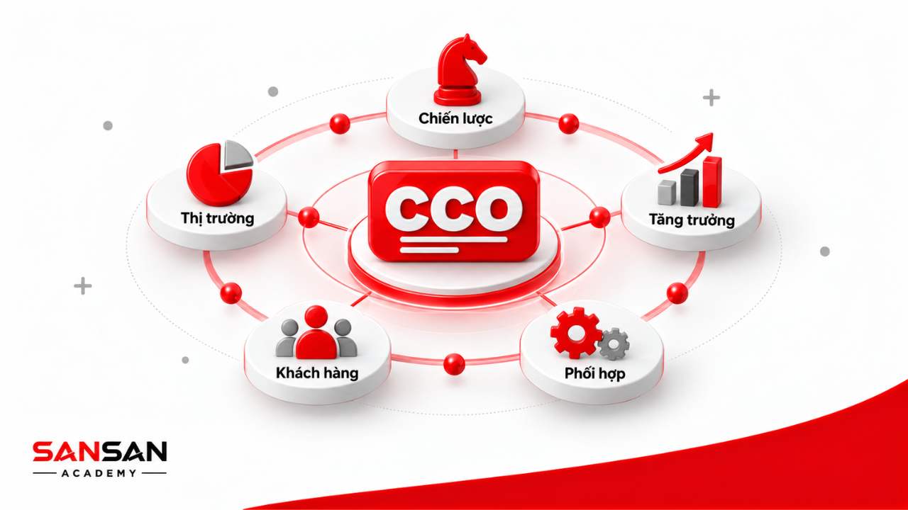 Vai trò CCO kết nối chiến lược, thị trường, khách hàng, tăng trưởng và phối hợp
