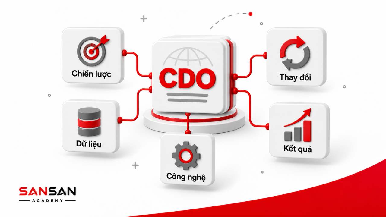Vai trò CDO gắn chiến lược, dữ liệu, công nghệ, thay đổi và kết quả