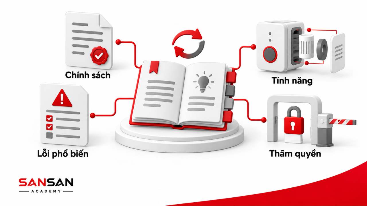 Kho kiến thức liên kết chính sách, tính năng, lỗi phổ biến và thẩm quyền