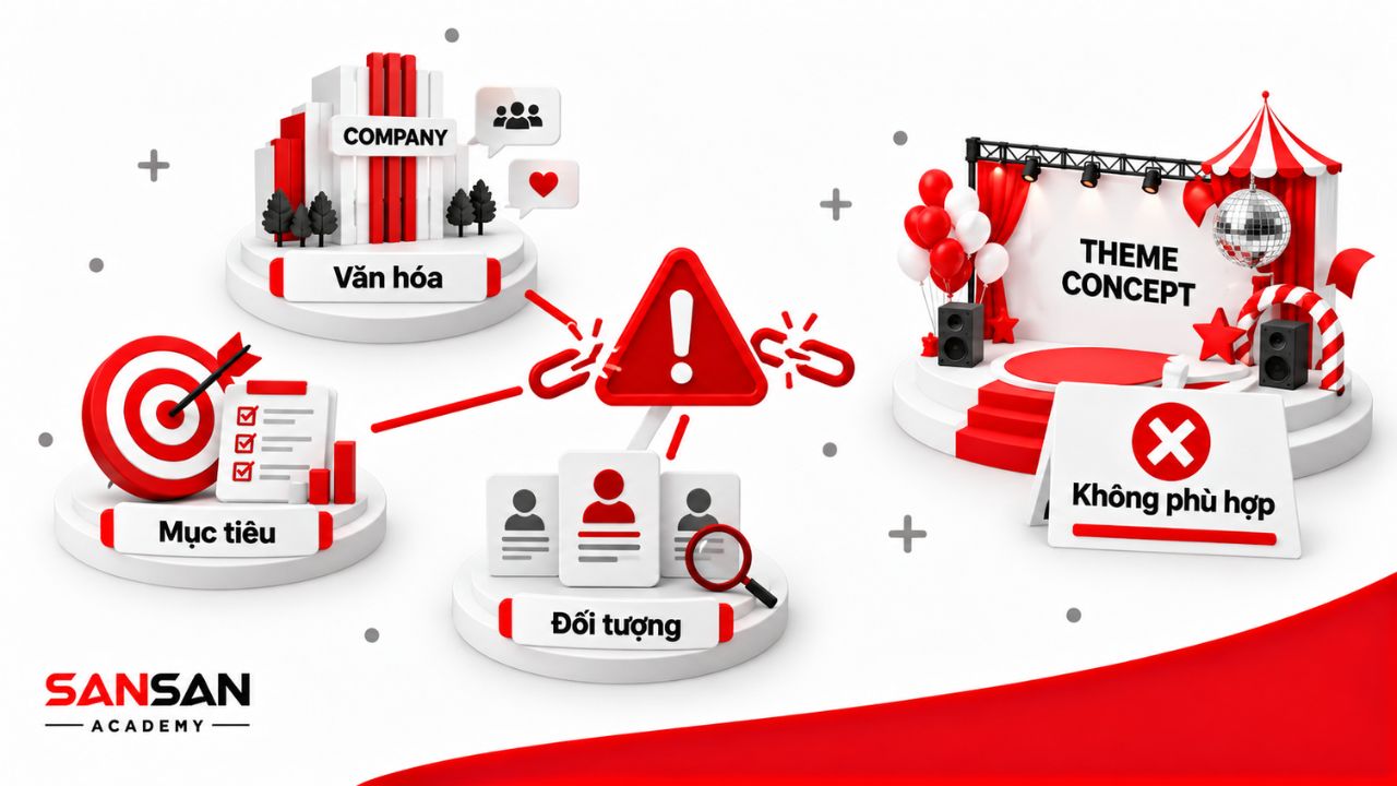 Lệch concept khiến chương trình thiếu đồng bộ và khó triển khai