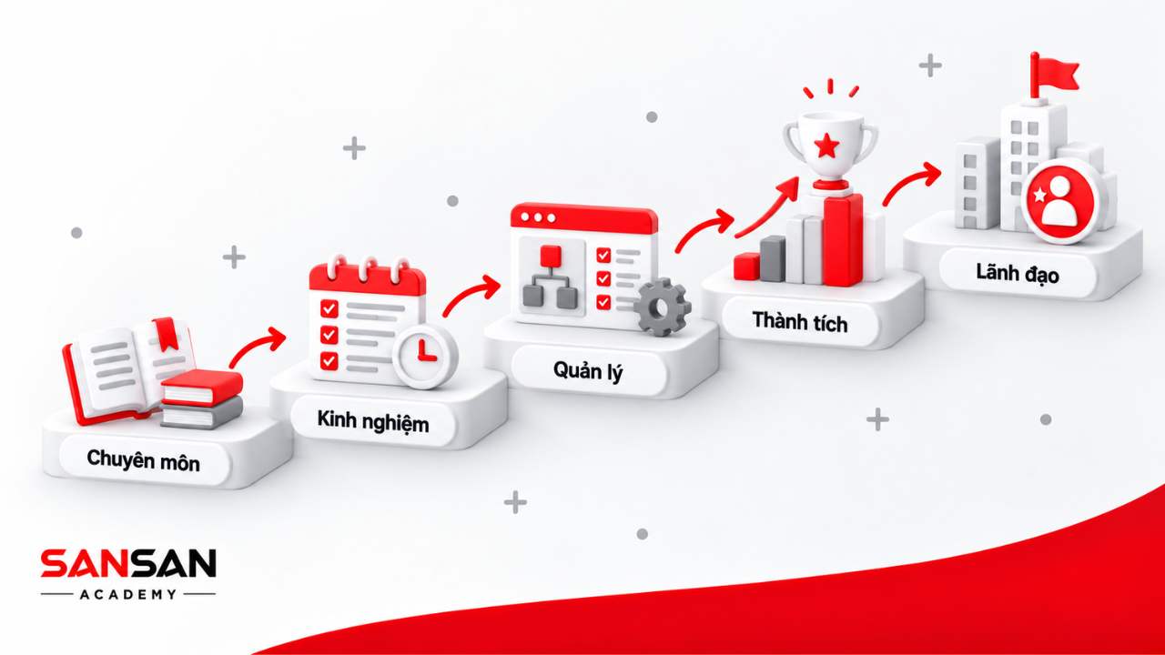 Lộ trình phát triển từ chuyên môn, kinh nghiệm quản lý đến vị trí lãnh đạo và Phó giám đốc