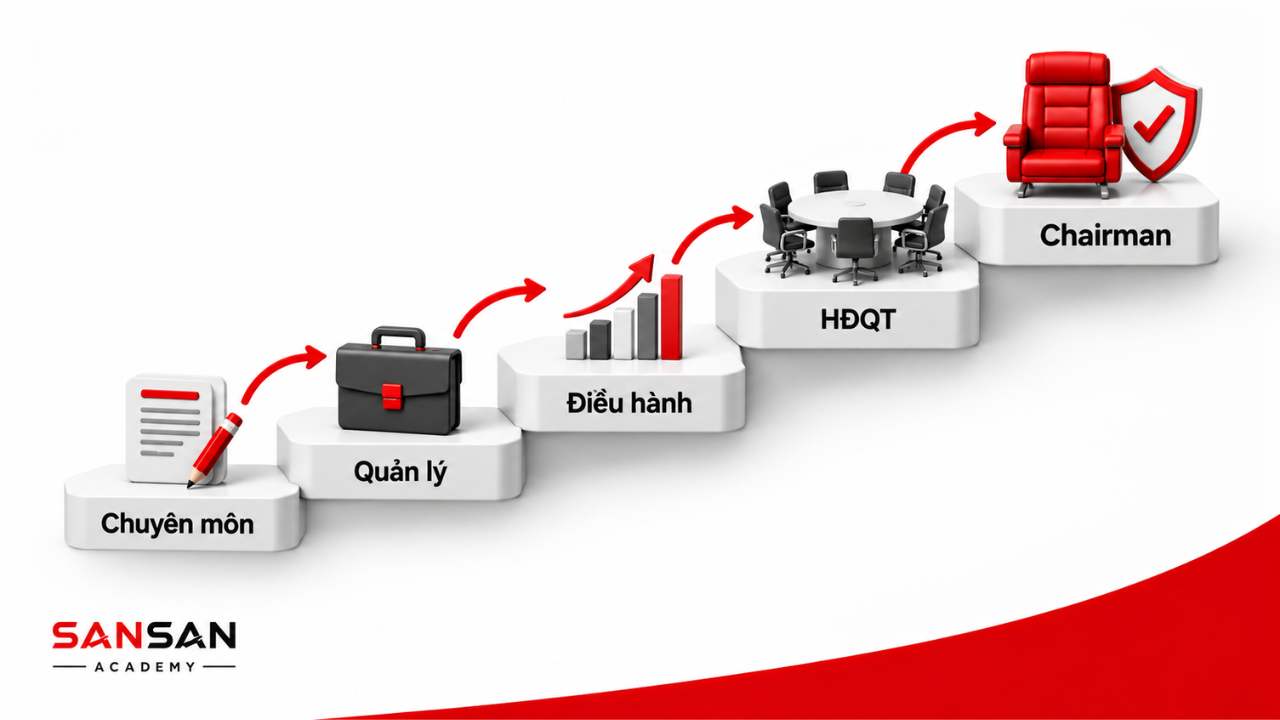 Lộ trình từ chuyên môn quản lý điều hành Hội đồng quản trị đến Chairman