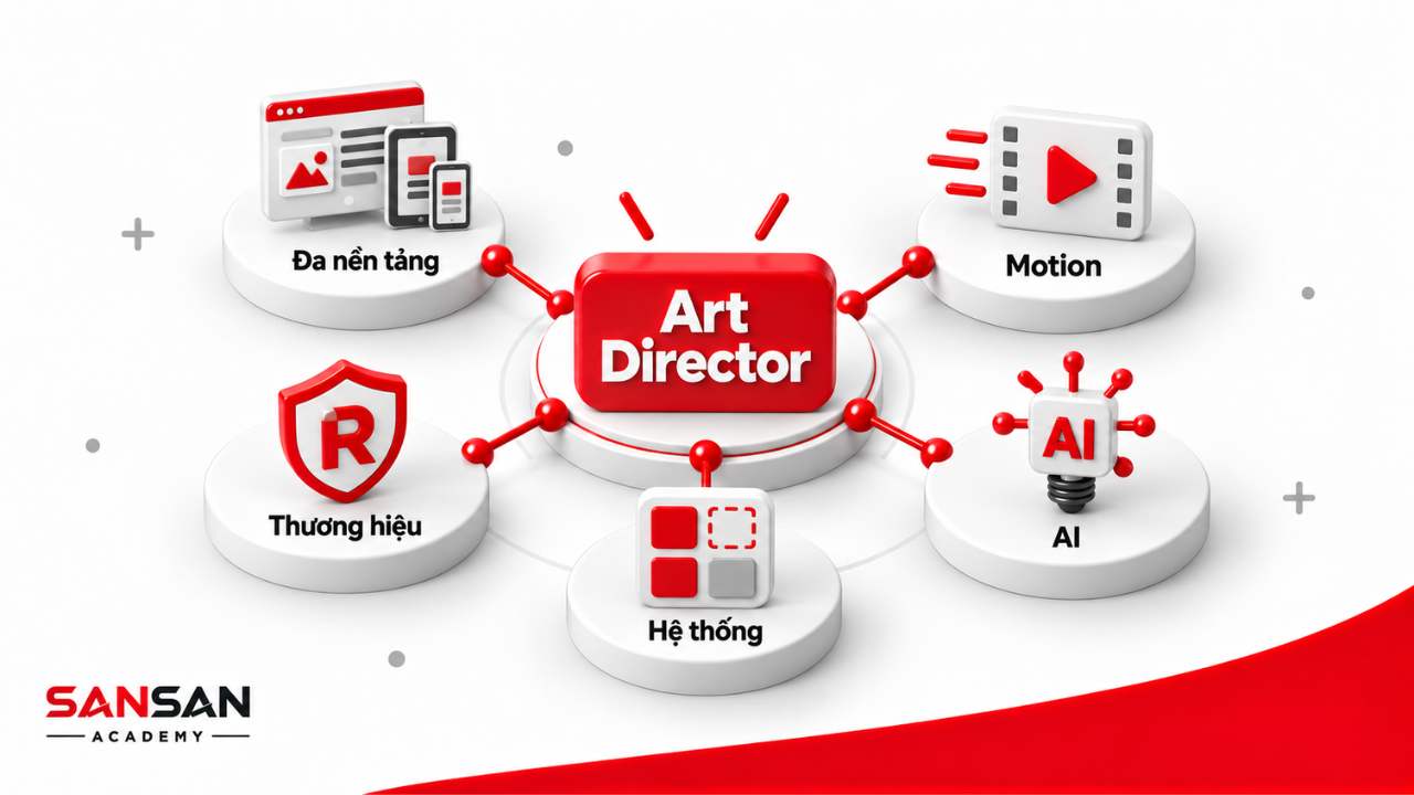 Xu hướng Art Director gồm đa nền tảng, motion, AI, hệ thống hình ảnh và thương hiệu