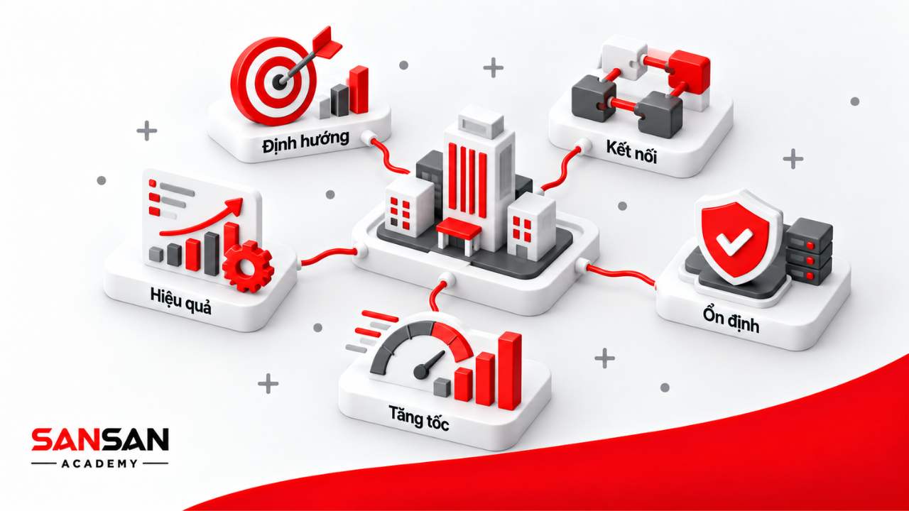 Vai trò Core Team trong định hướng, kết nối, tăng hiệu quả, ổn định và tăng tốc doanh nghiệp