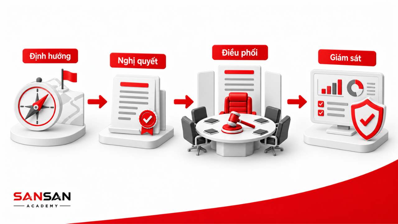 Vai trò của Chairman từ định hướng nghị quyết điều phối đến giám sát