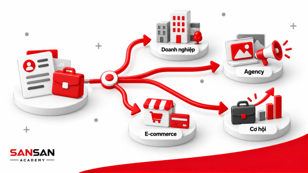 Các cơ hội việc làm Marketing tại doanh nghiệp, agency, thương mại điện tử và các hình thức công việc khác