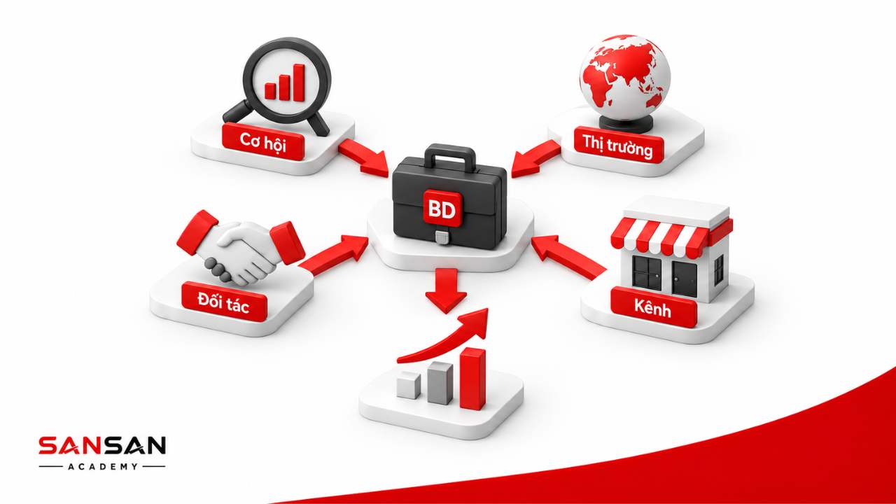 Business Development phát triển cơ hội từ thị trường đối tác và kênh kinh doanh