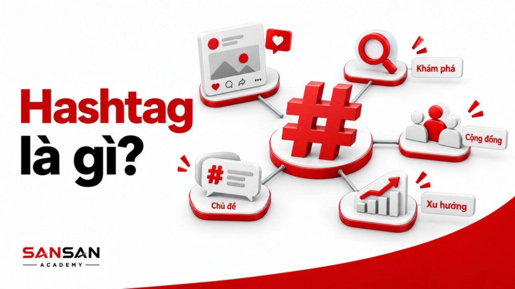 Hashtag giúp nhóm nội dung theo chủ đề trên mạng xã hội