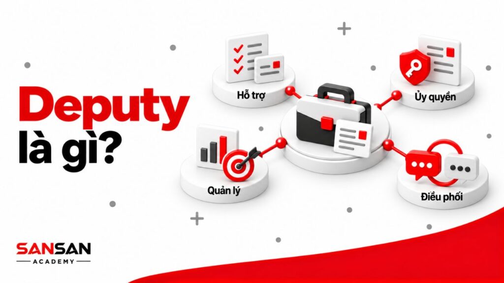 Deputy là vị trí cấp phó gắn với hỗ trợ quản lý, điều phối công việc, quản lý phạm vi phụ trách và thực hiện quyền được ủy quyền.