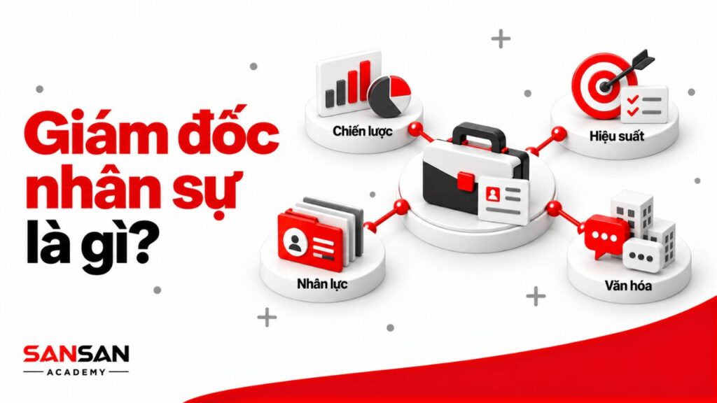 Giám đốc nhân sự kết nối chiến lược, nguồn nhân lực, hiệu suất và văn hóa để quản trị con người theo mục tiêu doanh nghiệp.
