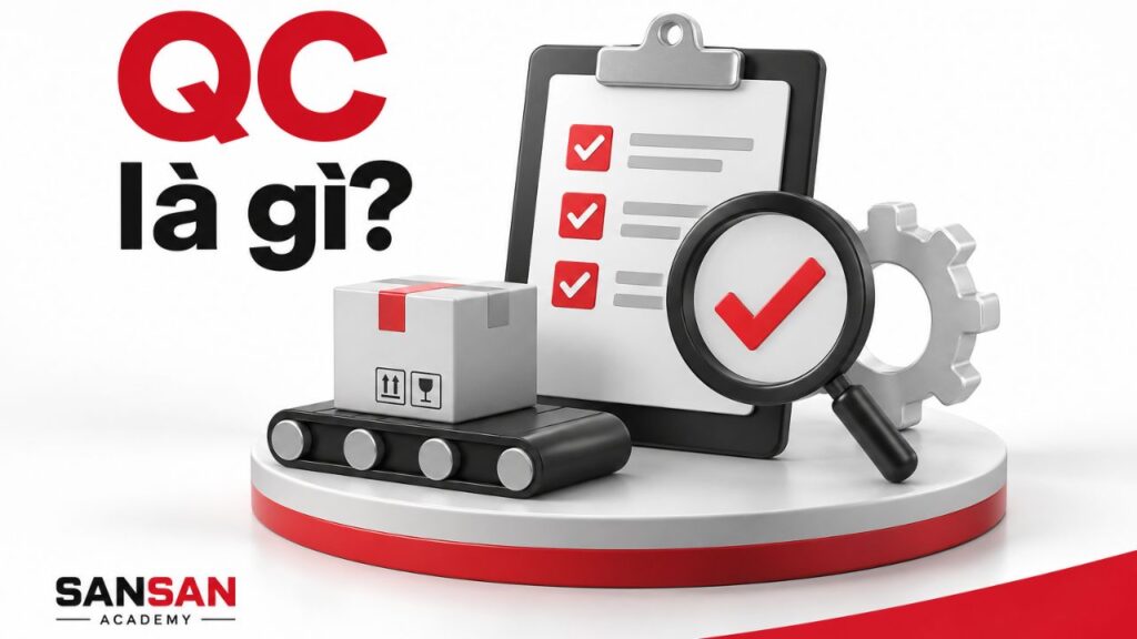 QC kiểm tra sản phẩm bằng tiêu chuẩn, thiết bị đo, dữ liệu và các bước xác nhận chất lượng trước khi đầu ra được chấp nhận.