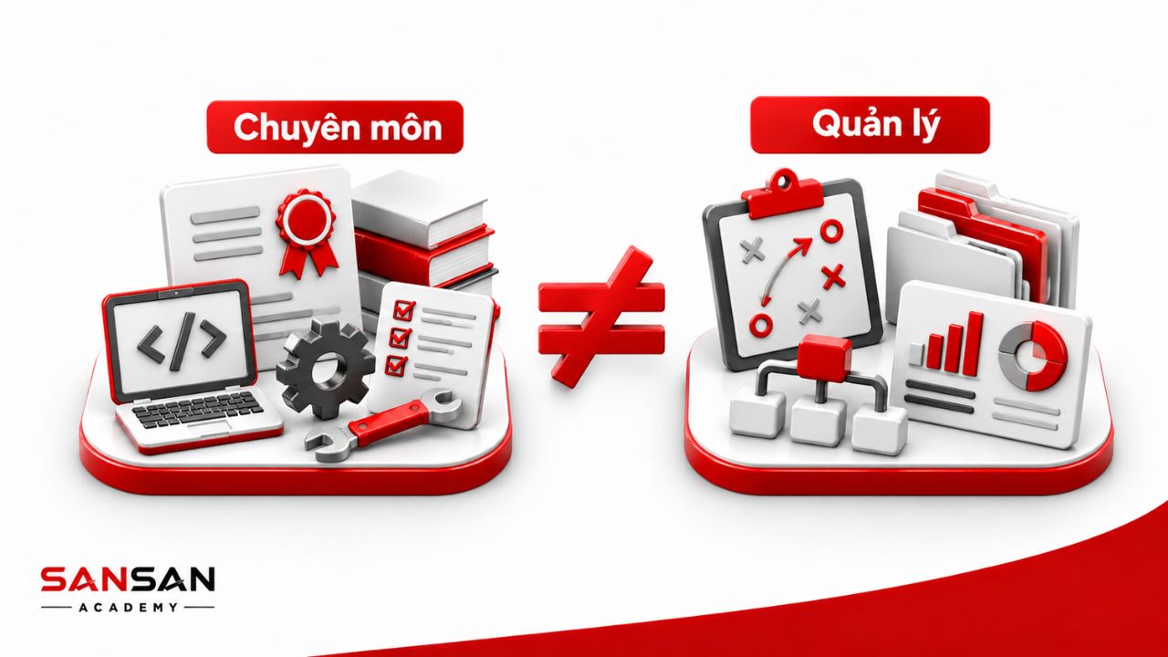 Chuyên môn và năng lực quản lý là hai nhóm năng lực khác nhau