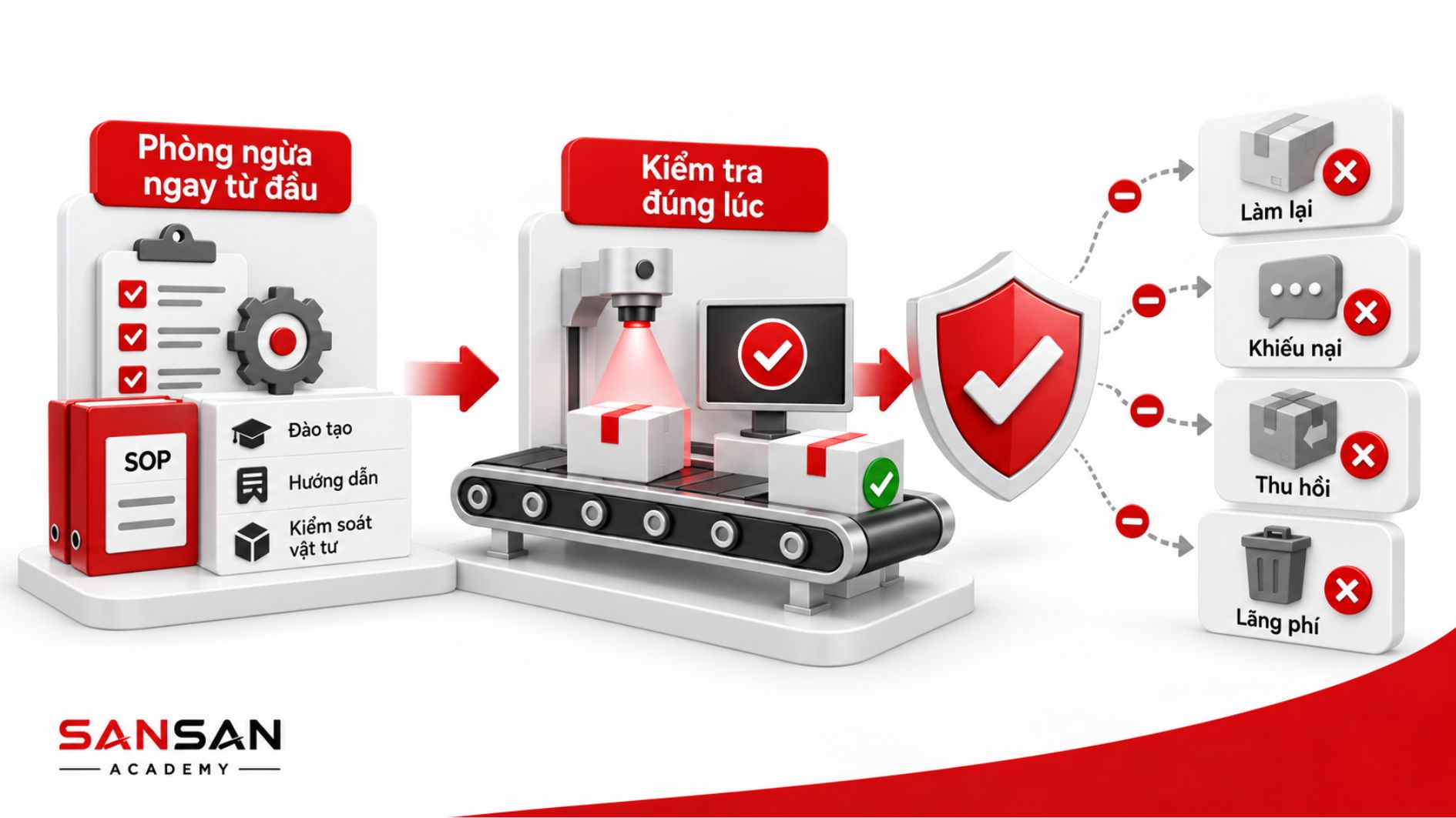 Dữ liệu QA QC cân bằng chi phí phòng ngừa đánh giá và sai lỗi