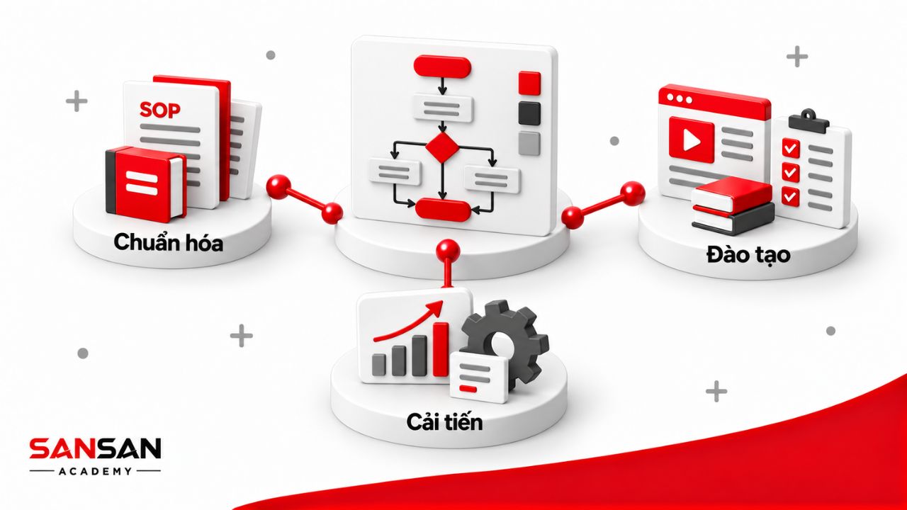 Flowchart hỗ trợ chuẩn hóa quy trình doanh nghiệp