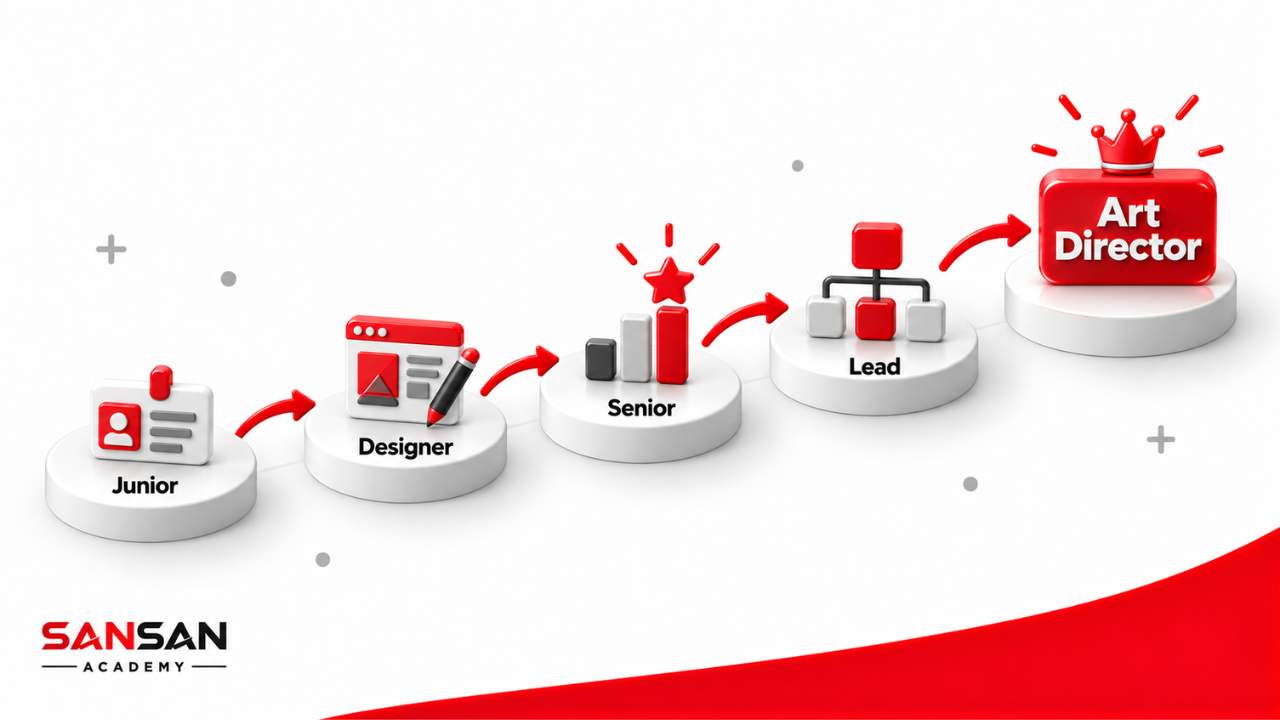 Lộ trình từ Junior Designer, Designer, Senior, Lead đến Art Director