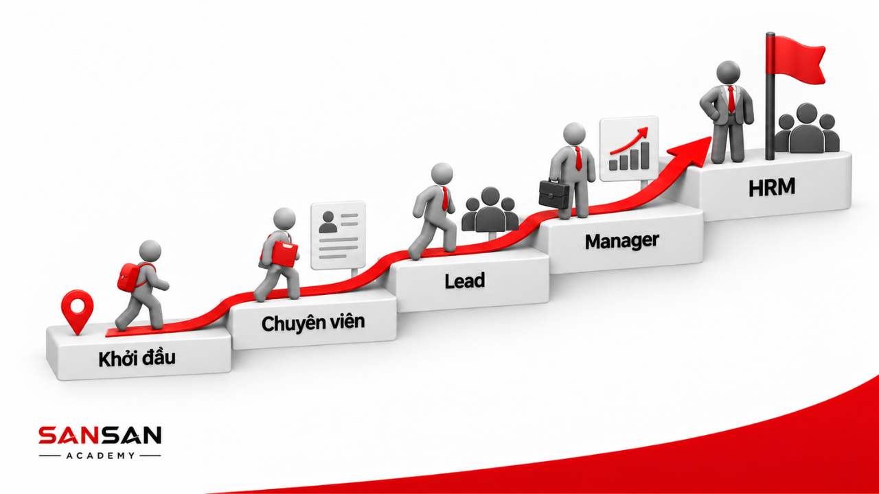 Lộ trình nghề quản lý nhân sự từ chuyên viên đến Lead Manager và HR Manager