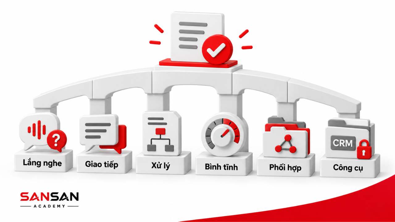 Sáu năng lực CSKH cùng hỗ trợ việc giải quyết yêu cầu khách hàng