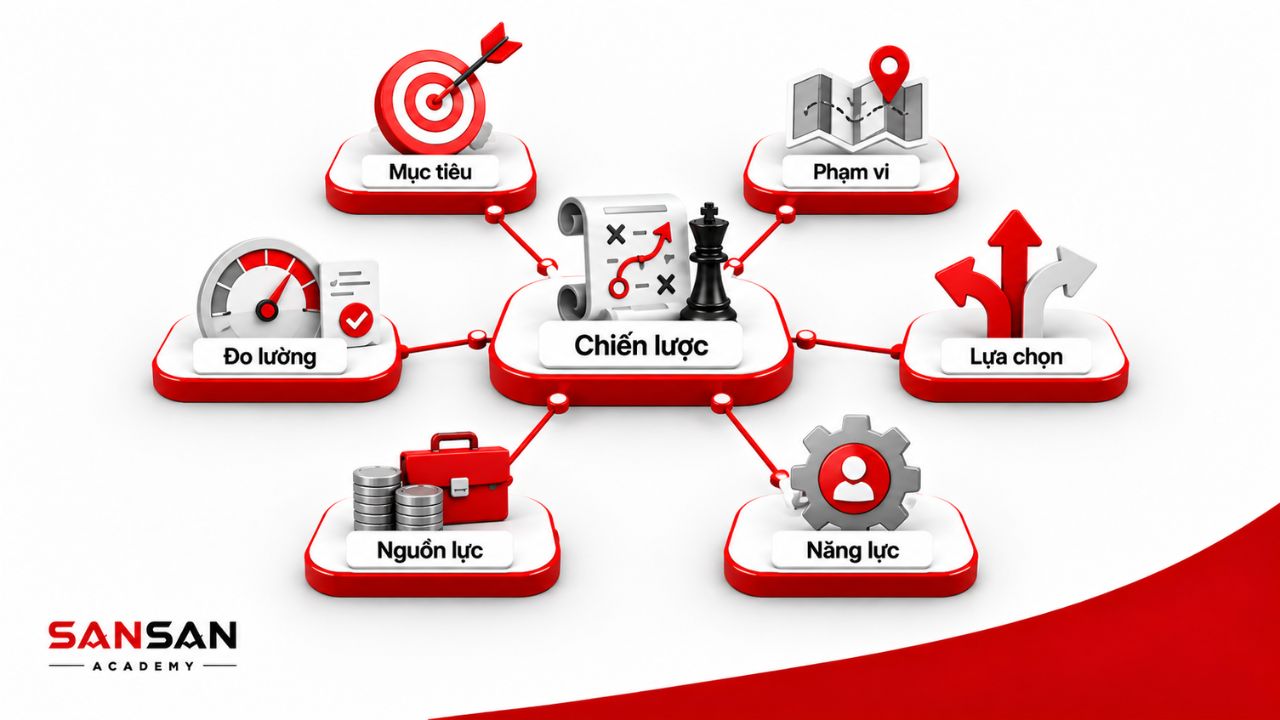 Sáu yếu tố cốt lõi cấu thành một chiến lược doanh nghiệp