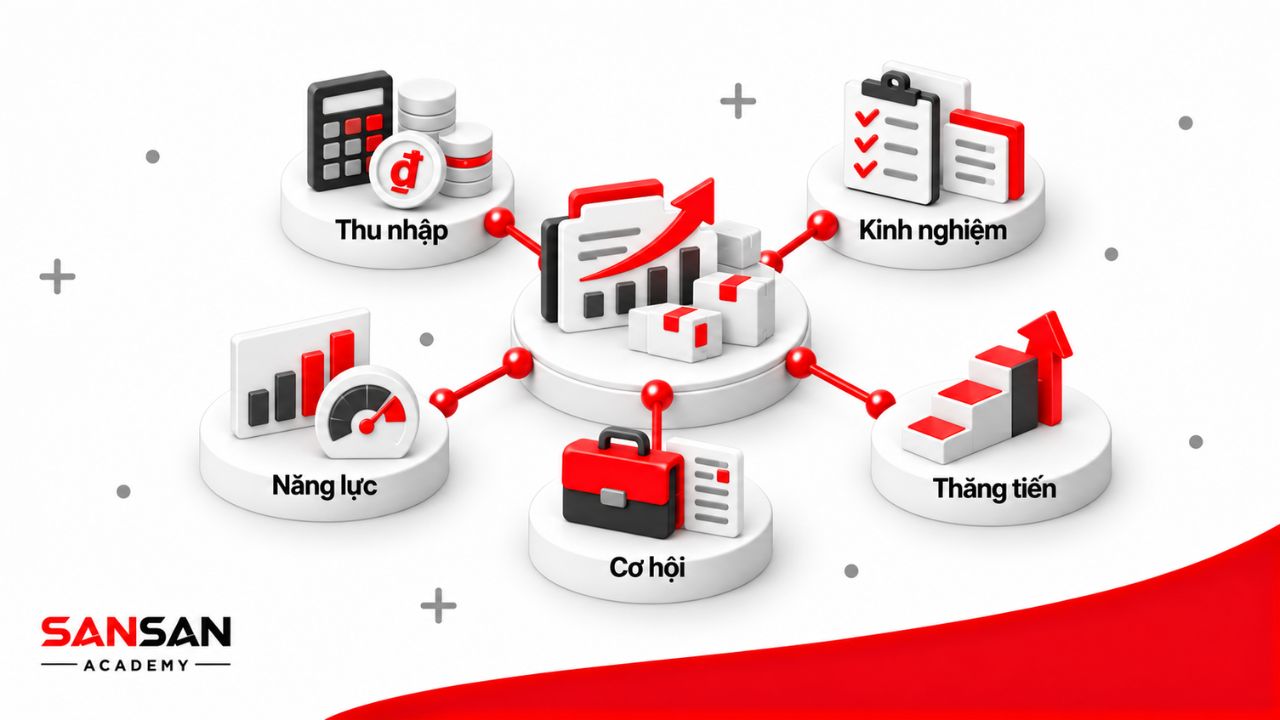 Mức lương kế toán kho gắn với thu nhập, kinh nghiệm, năng lực, cơ hội và lộ trình thăng tiến.