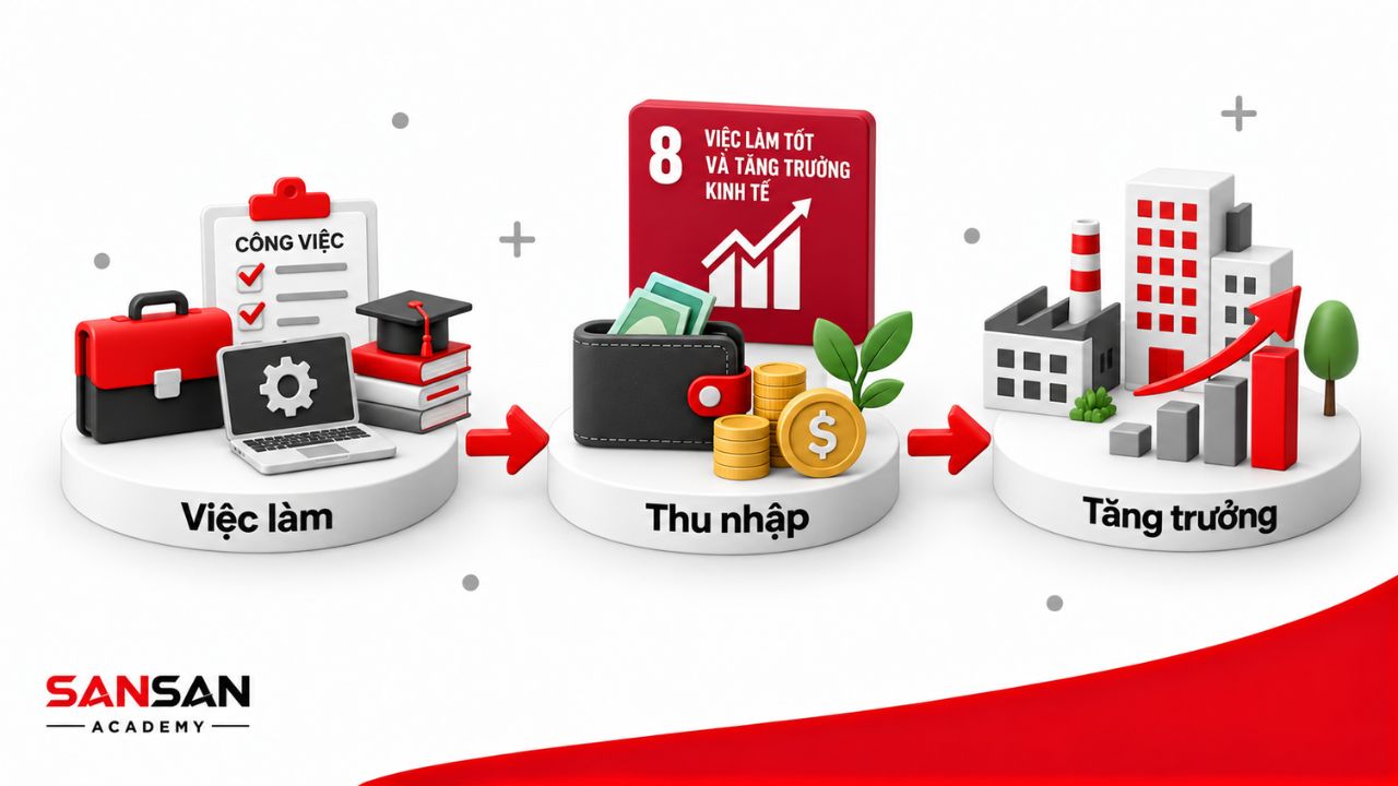 Việc làm tốt và tăng trưởng kinh tế bền vững