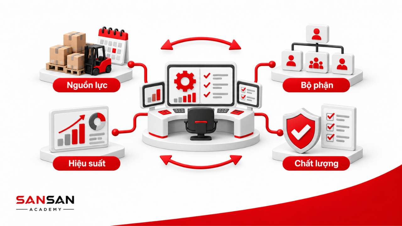 Operation Manager điều phối nguồn lực bộ phận hiệu suất và chất lượng