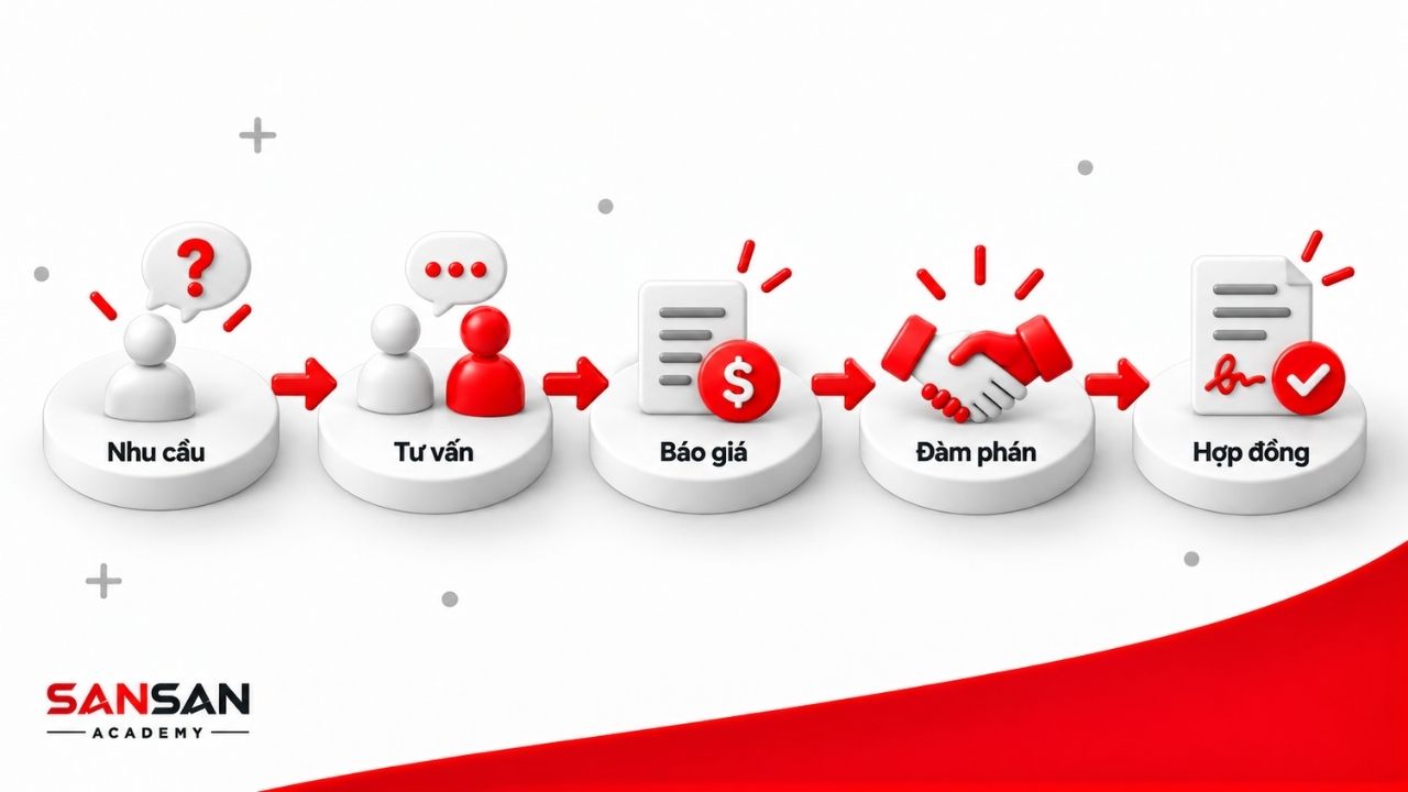 Quy trình sàng lọc khách hàng từ tiềm năng, nhu cầu và ngân sách đến khả năng ra quyết định