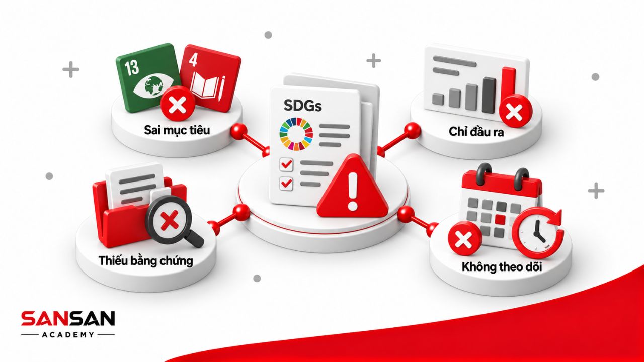 Các sai sót khi ghi nhận đóng góp SDGs