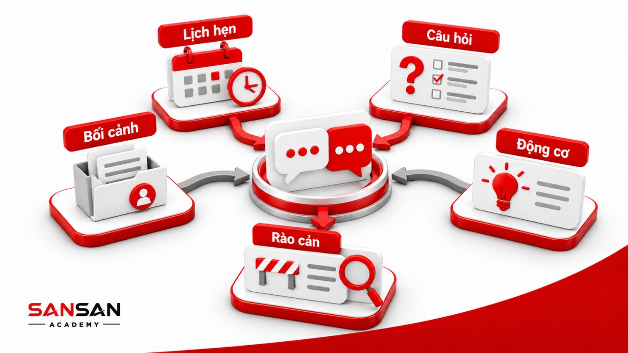 Phỏng vấn khách hàng khai thác bối cảnh, động cơ và rào cản