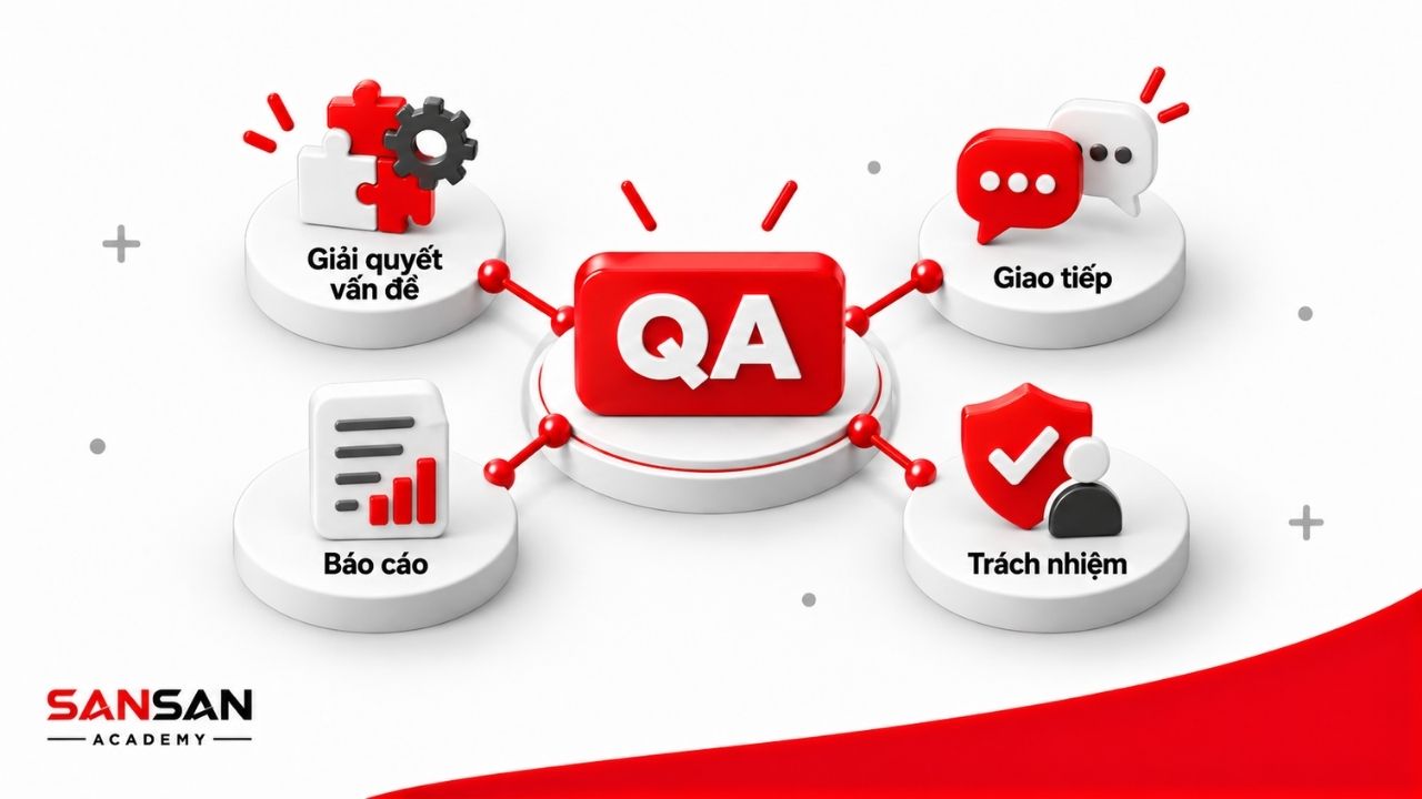 QA cần kỹ năng giải quyết vấn đề, giao tiếp, viết báo cáo và tinh thần trách nhiệm