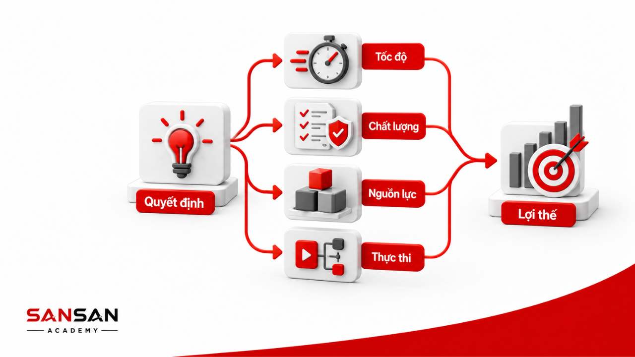 Ra quyết định tốt giúp tăng tốc độ chất lượng và hiệu quả sử dụng nguồn lực