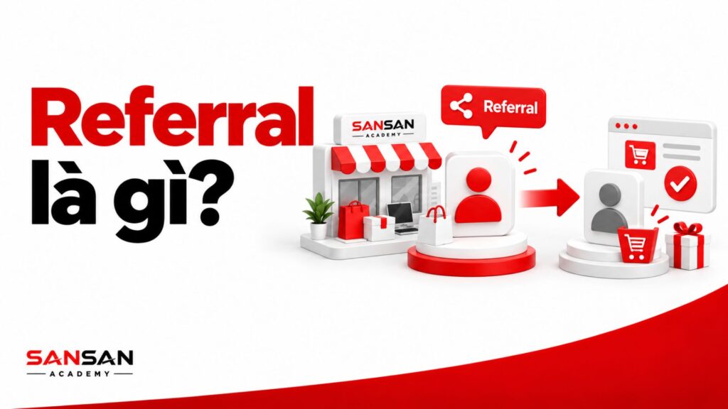 Mô hình Referral kết nối khách hàng hiện tại với khách hàng mới thông qua hoạt động giới thiệu.