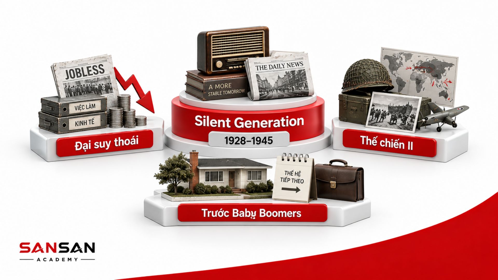 Silent Generation trưởng thành giữa khủng hoảng và chiến tranh thế giới