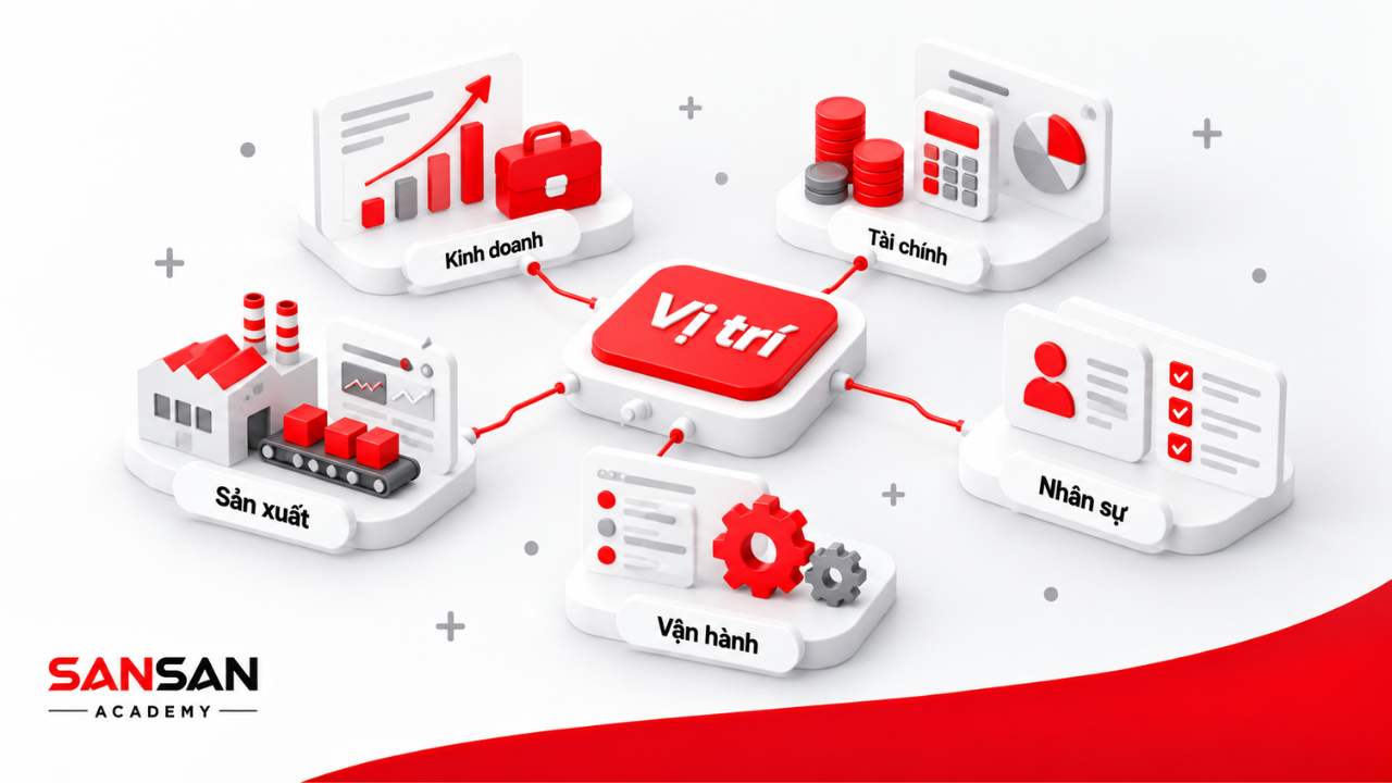 Các lĩnh vực Phó giám đốc có thể phụ trách gồm kinh doanh, sản xuất, tài chính, nhân sự và vận hành