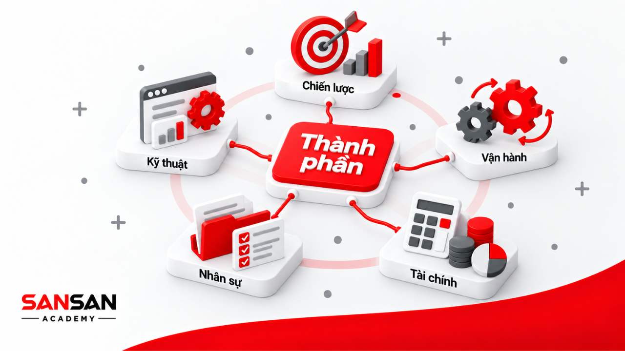luoc-van-hanh-tai-chinh-nhan-su(1).jpgThành phần Core Team gồm chiến lược, kỹ thuật, vận hành, tài chính và nhân sự