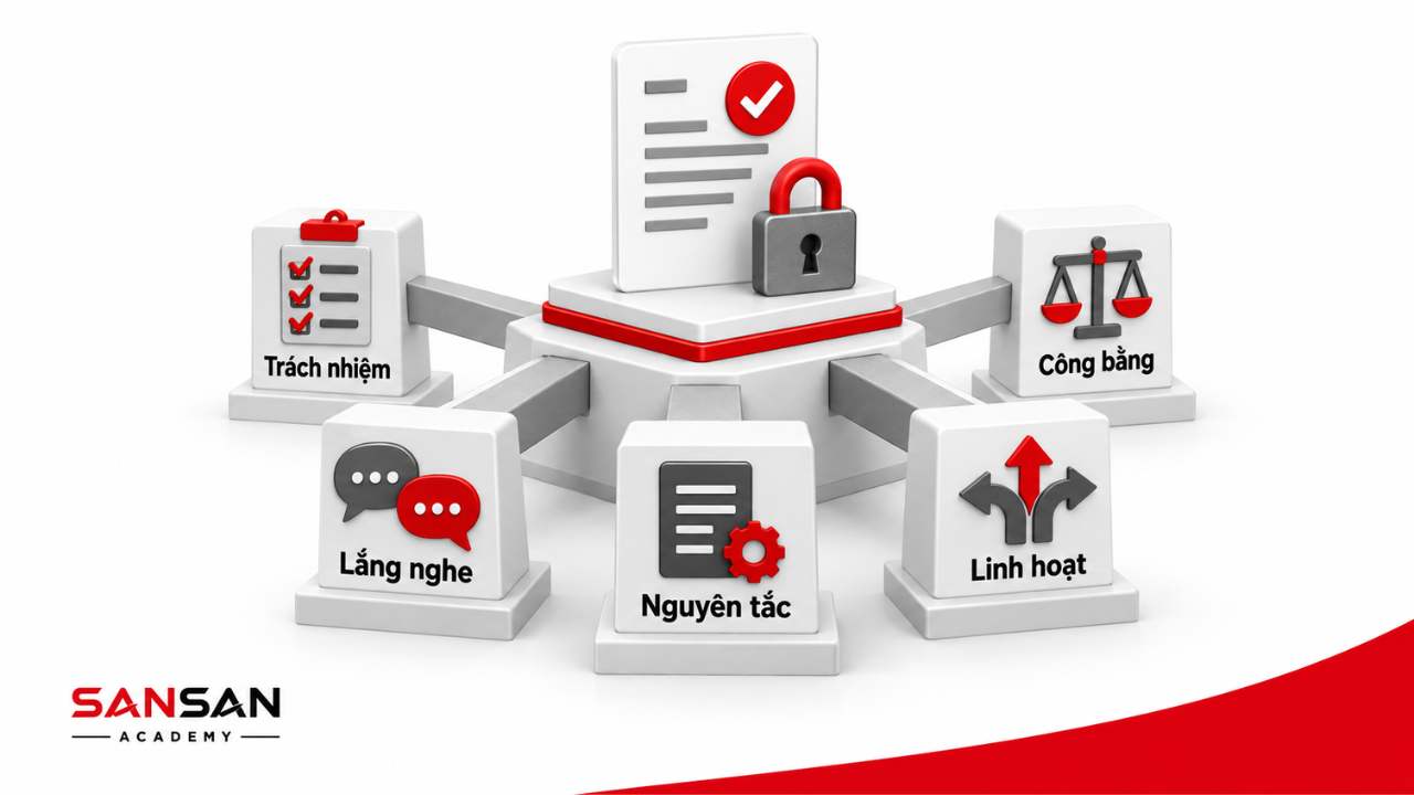 Trách nhiệm công bằng lắng nghe linh hoạt và giữ nguyên tắc