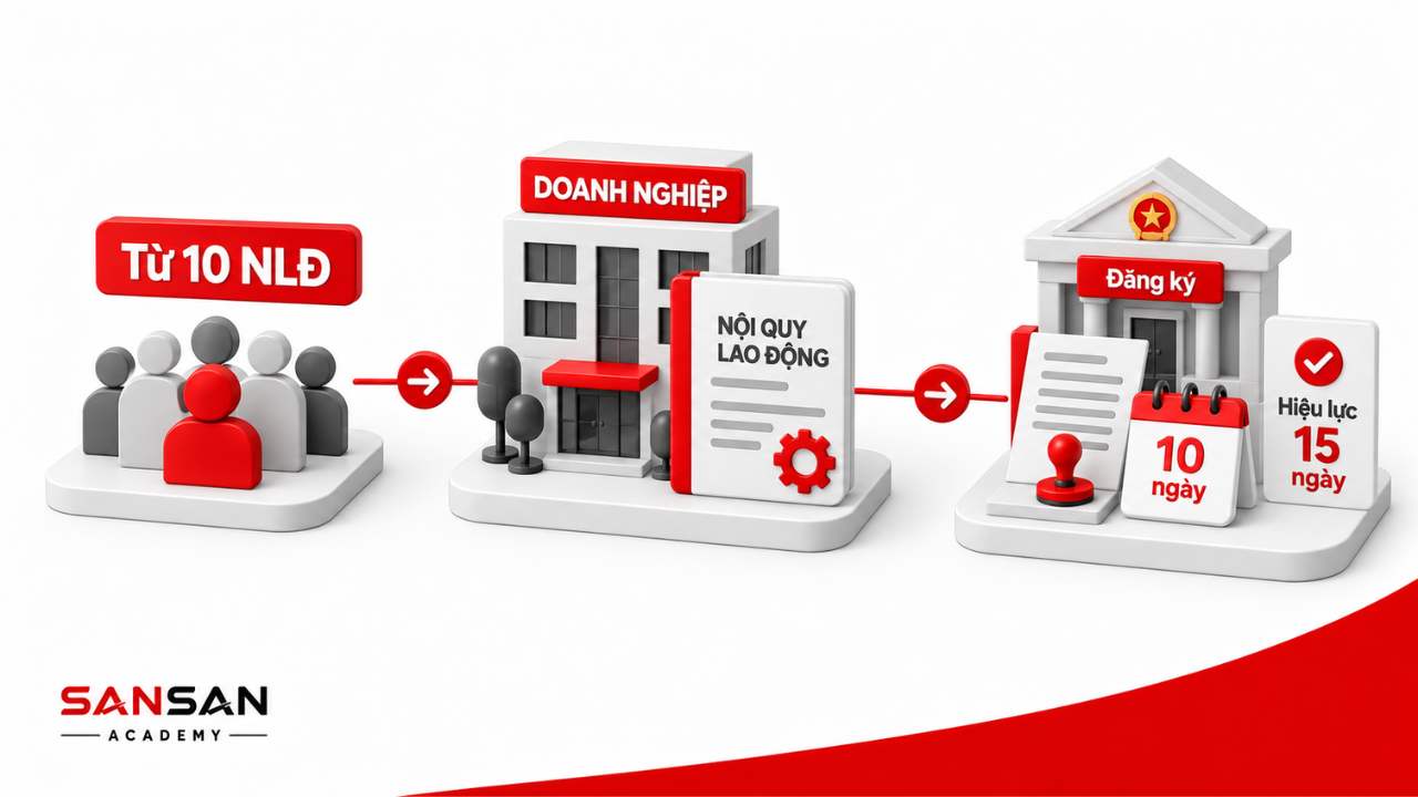 Doanh nghiệp từ 10 người lao động phải đăng ký nội quy lao động theo quy định