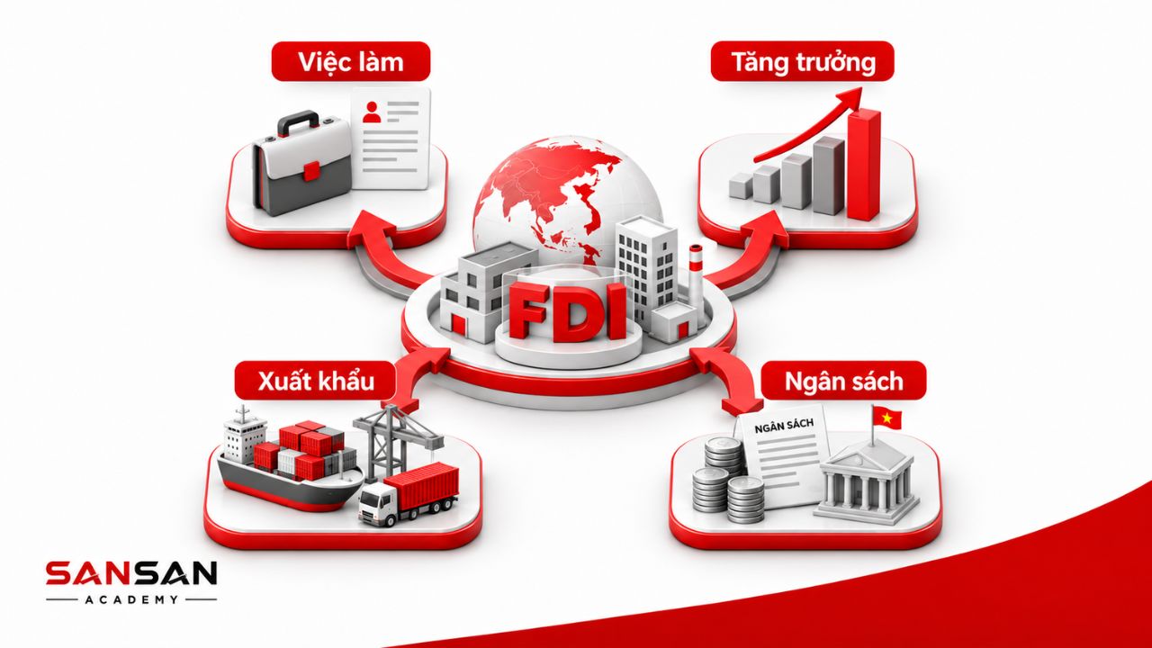 FDI tác động đến việc làm, tăng trưởng, xuất khẩu và ngân sách