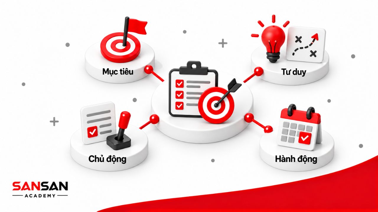 GROW hỗ trợ làm rõ mục tiêu, phát triển tư duy, tăng tính chủ động và chuyển trao đổi thành hành động.