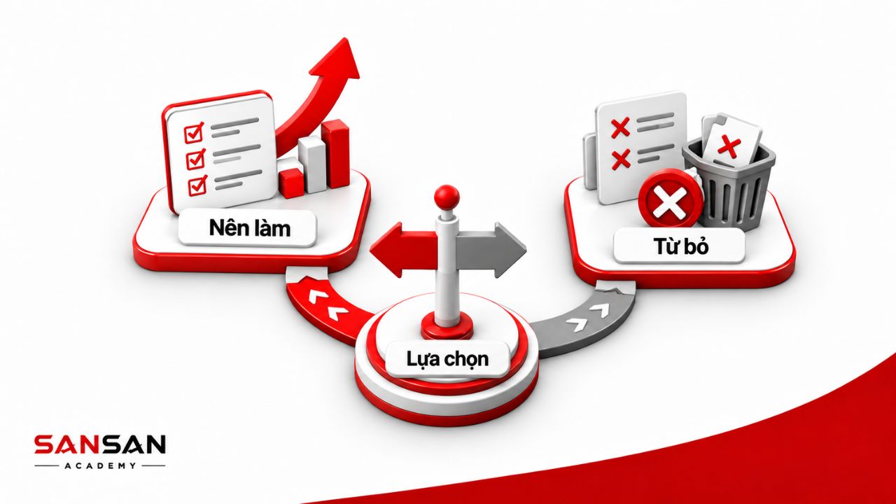 Lựa chọn việc nên làm và chủ động từ bỏ ưu tiên khác