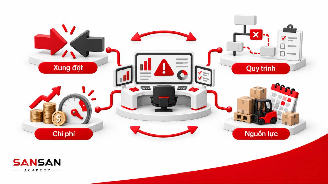 Thách thức quản trị vận hành từ xung đột quy trình chi phí và nguồn lực