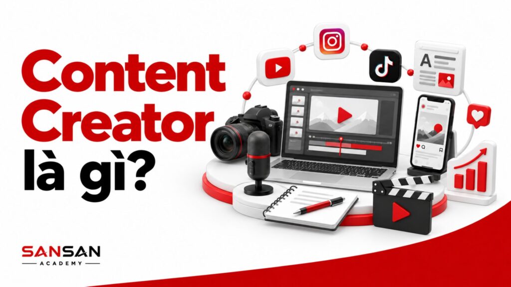 Content Creator là người sáng tạo nội dung bằng hình ảnh, video, âm thanh và bài viết để phân phối trên các nền tảng số.
