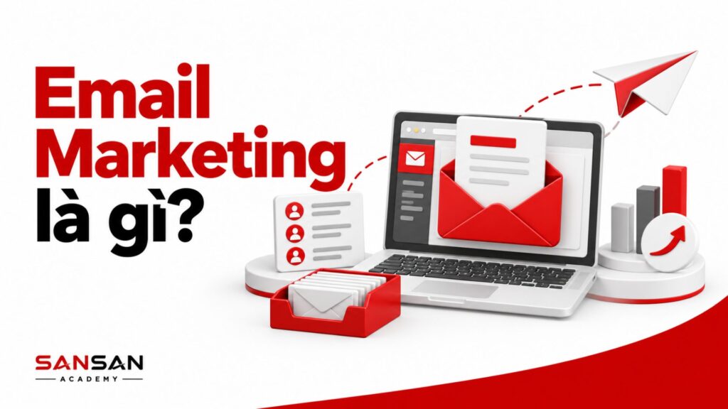 Email Marketing là hình thức tiếp thị sử dụng email để truyền tải nội dung, nuôi dưỡng khách hàng và thúc đẩy chuyển đổi.