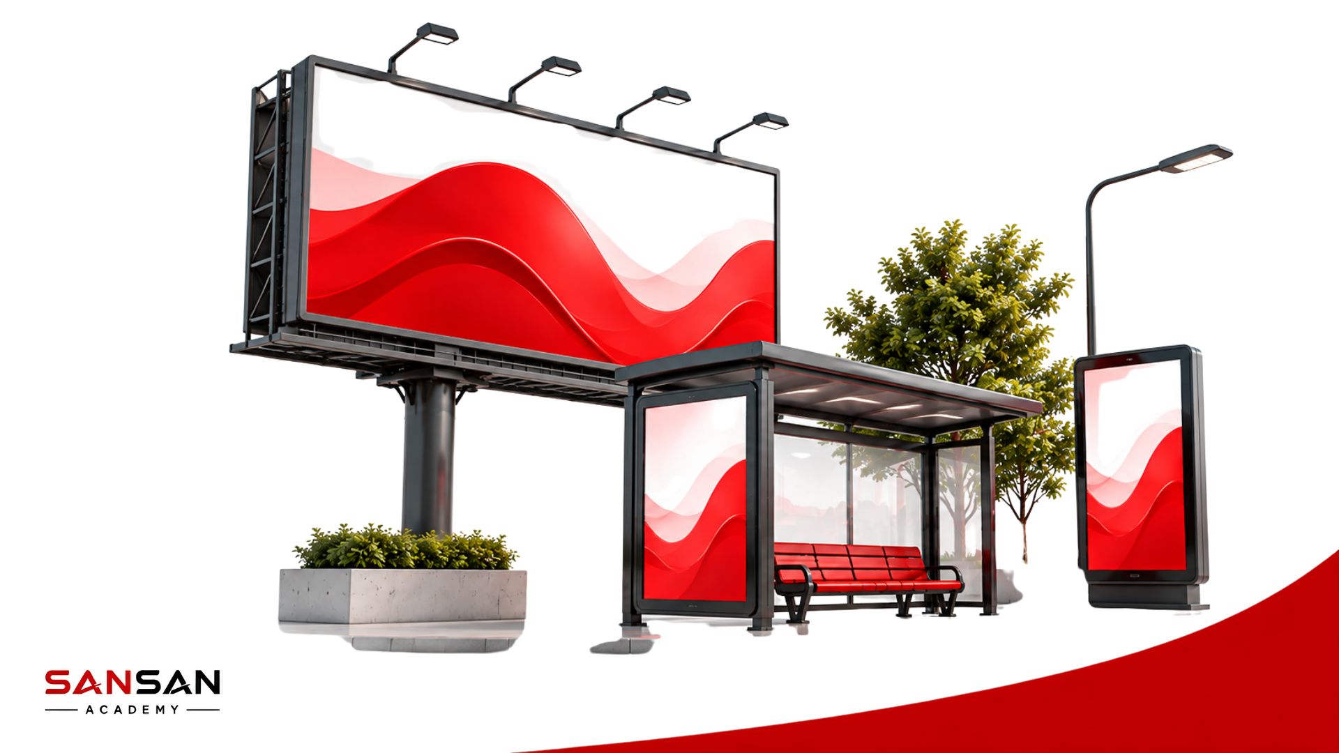 OOH là quảng cáo ngoài trời sử dụng billboard, màn hình kỹ thuật số và quảng cáo tại nhà chờ để tiếp cận khách hàng