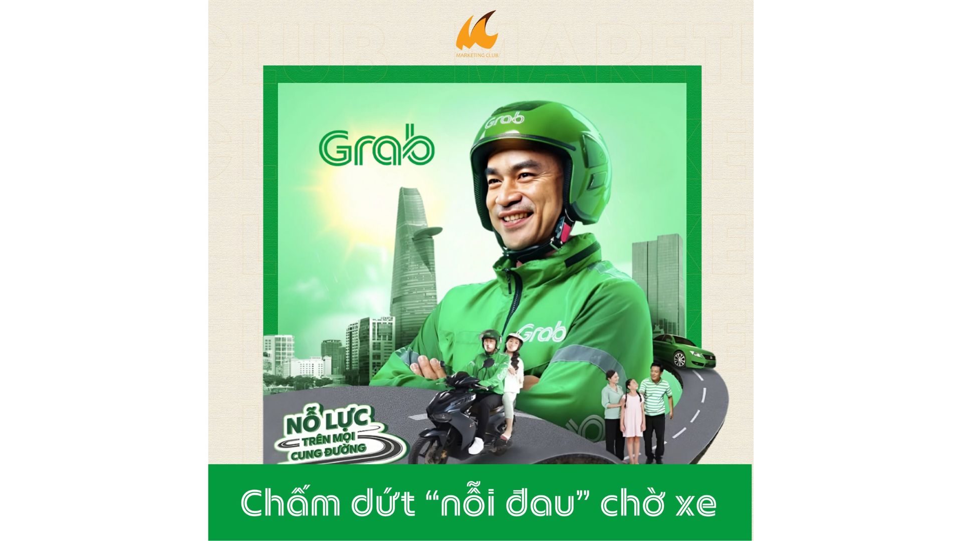Ví dụ Pain Point của Grab khi giải quyết khó khăn tìm xe và di chuyển thuận tiện của khách hàng đô thị.