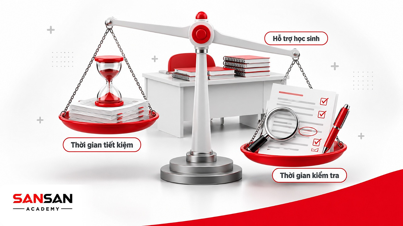 Cán cân giờ tiết kiệm và giờ kiểm tra: AI trong giáo dục giảm chất lượng