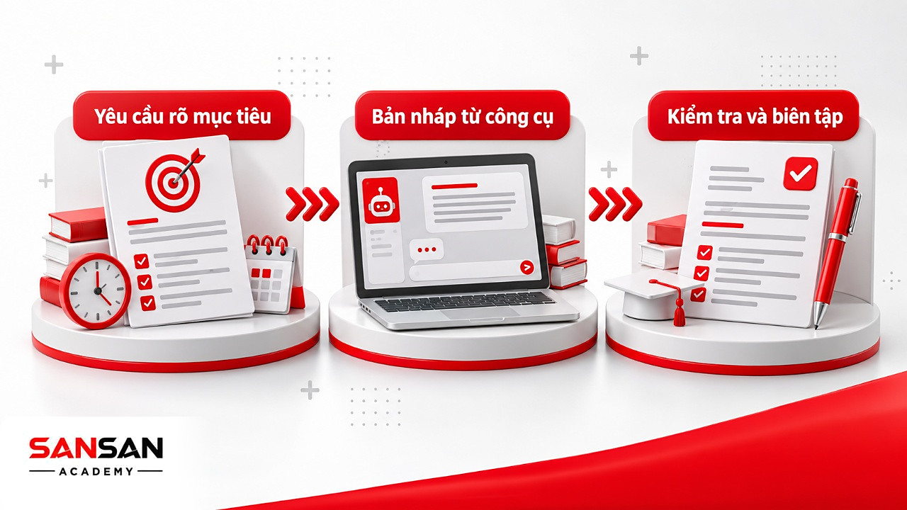 Ba thẻ yêu cầu, bản nháp, biên tập: AI trong giáo dục bỏ khâu kiểm tra
