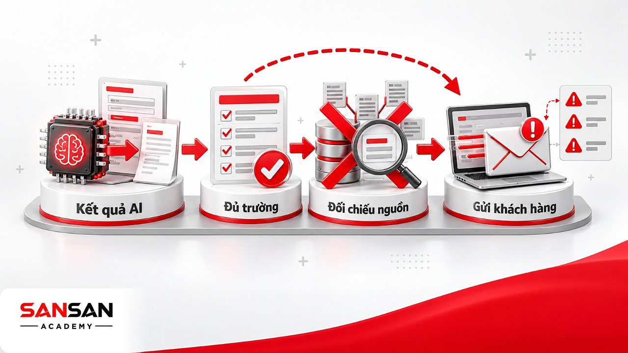 Bước kiểm tra nội dung bị bỏ qua: AI Workflowéo sai cả quy trình