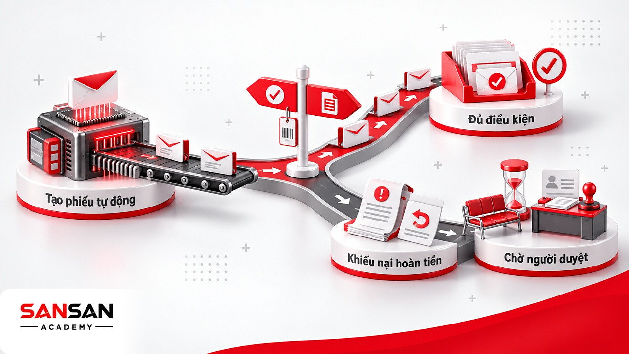 Ngã rẽ tự động hay chờ người duyệt: AI Workflowéo sai cả quy trình